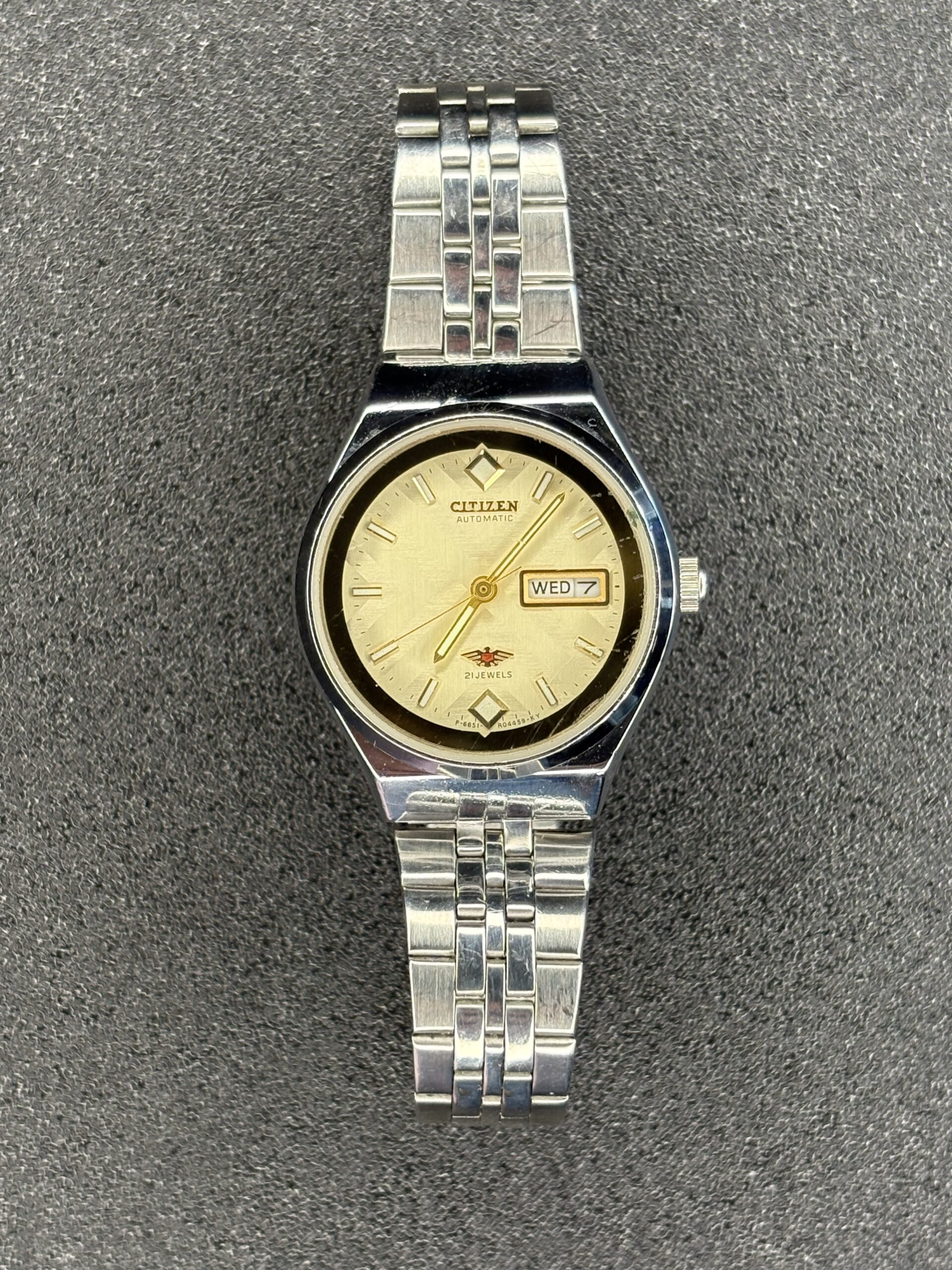 Citizen Automatic 21-Jewel Day-Date Watch with Stainless Steel Bracelet 4-805070 RW