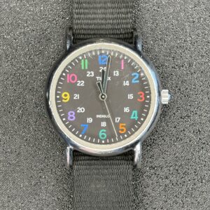 Timex T2P495 Rainbow Numeral INDIGLO Watch with Black Nylon Strap