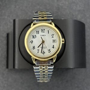 Timex INDIGLO Two-Tone Stainless Steel Watch with Date Window and Expansion Band - Model T2M510