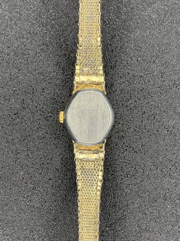 ules Jurgensen Women’s Quartz Watch Gold Tone Textured Band - Image 2