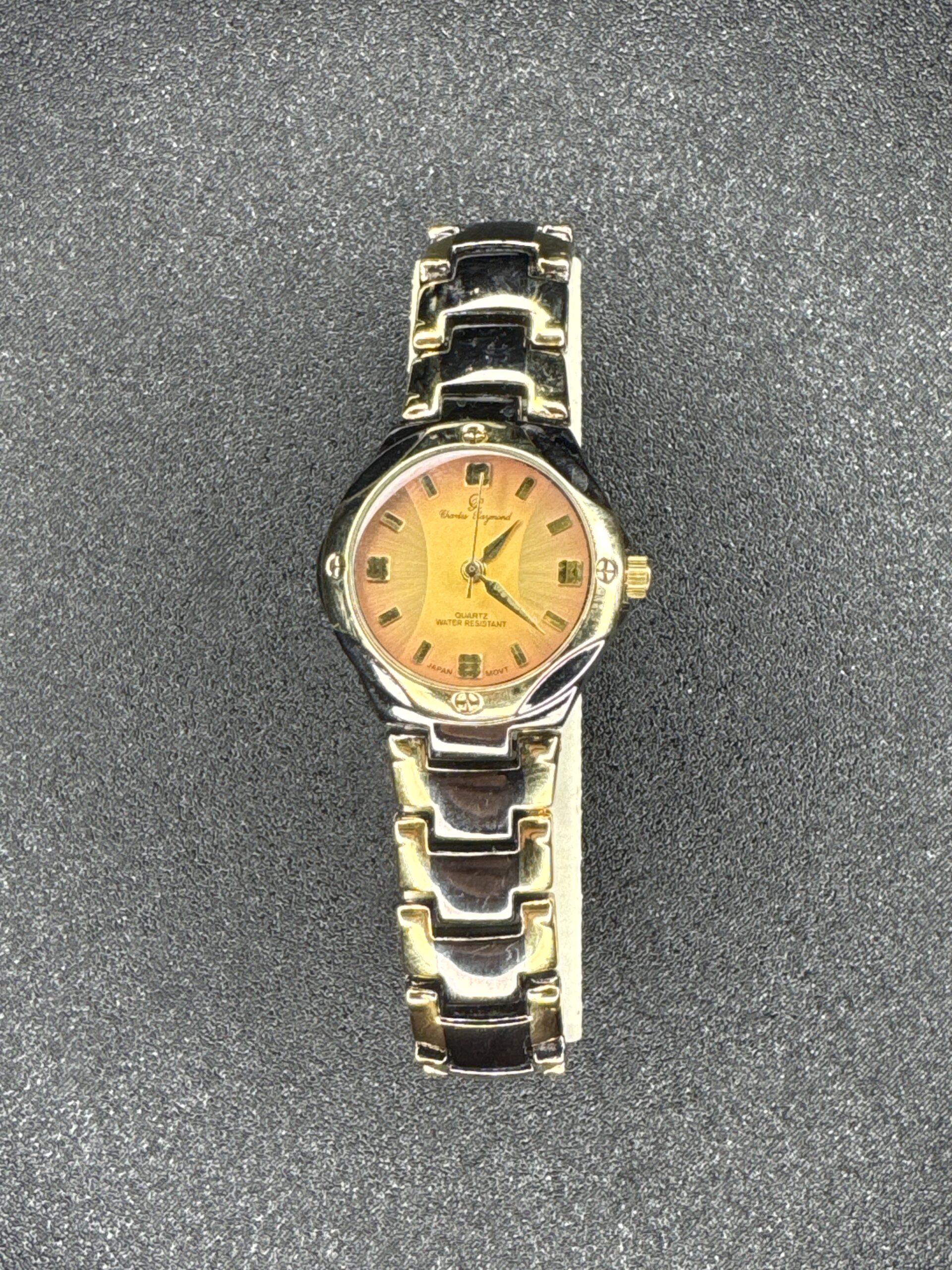 Charles Raymond Unisex Quartz Watch 26mm Round Gold Two Tone Metal Band