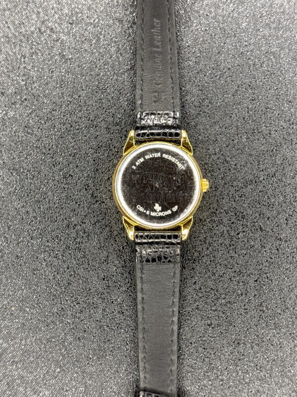 Alabama AM University Gold-Tone Quartz Watch with Leather Strap - Image 2