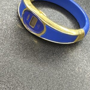 Medana Women's Blue and Gold LCD Quartz Bracelet Watch