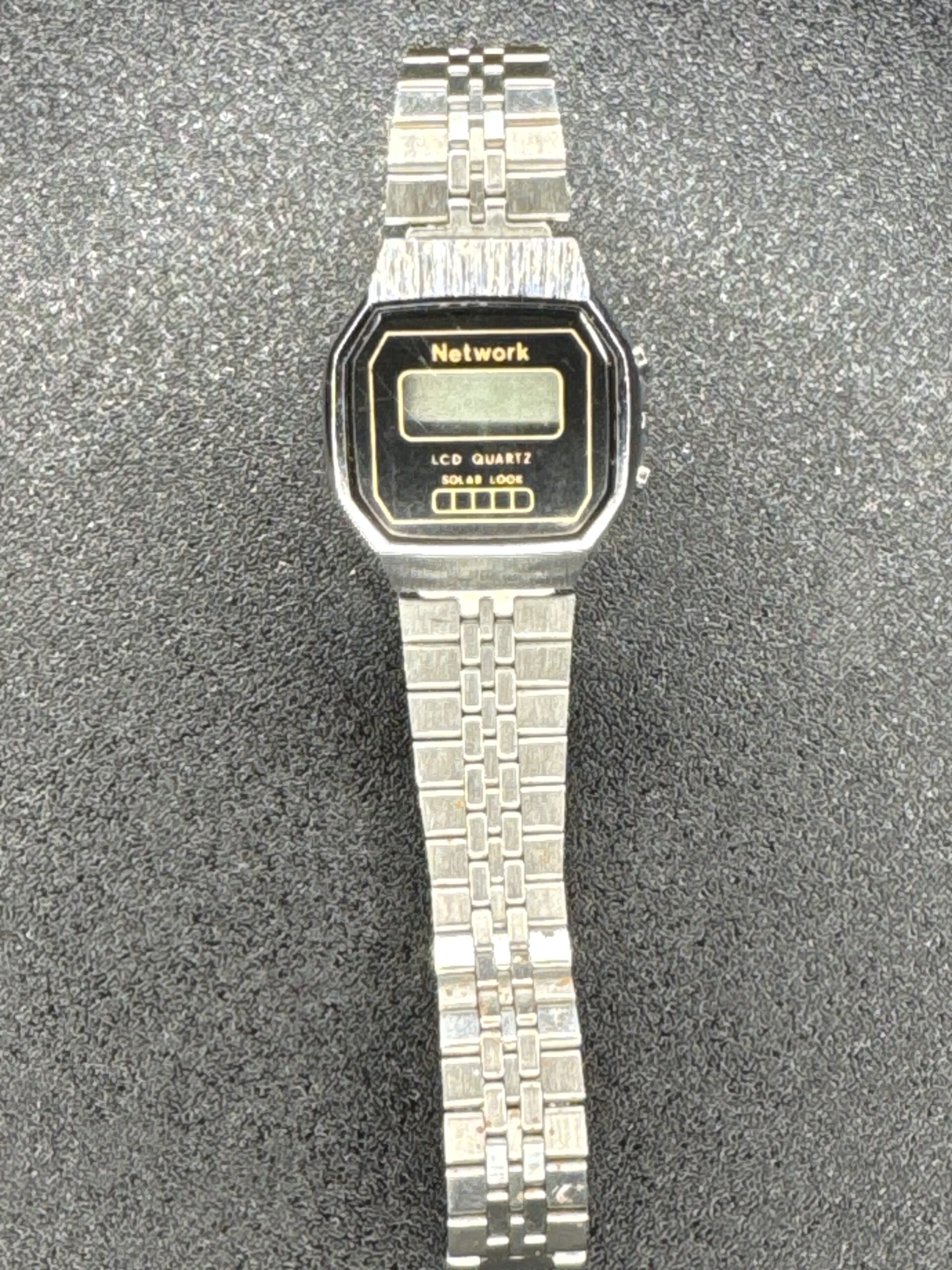 Vintage Network LCD Quartz Unisex Digital Watch