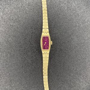 Vintage Seiko Two Tone Mechanical Women's Watch with Purple Dial