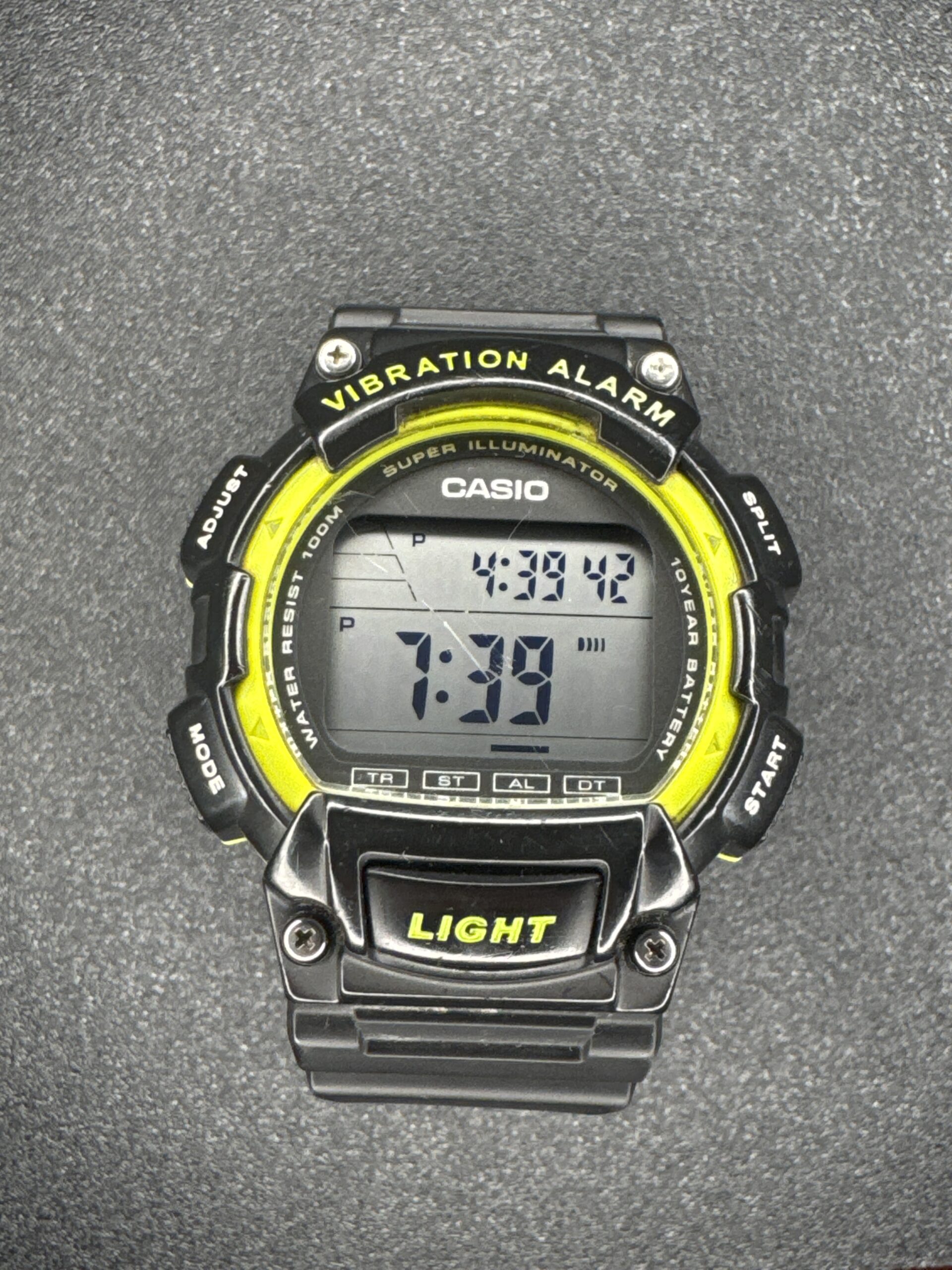 Casio Digital Men’s Watch illuminator Green Black w-735H