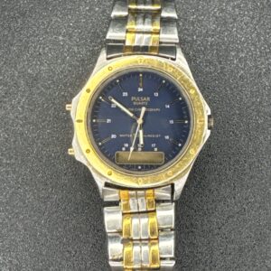 PULSAR Quarts Alarm Chronograph Mens Watch Digital Date 530685