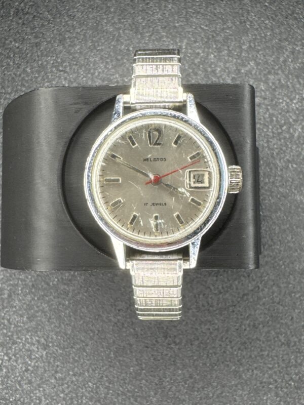 Helbros 17 Jewels Date Silver Women’s Watch