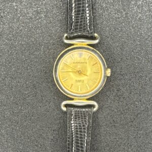 Diamante Quarts Diamond Women’s Watch Black Band V377
