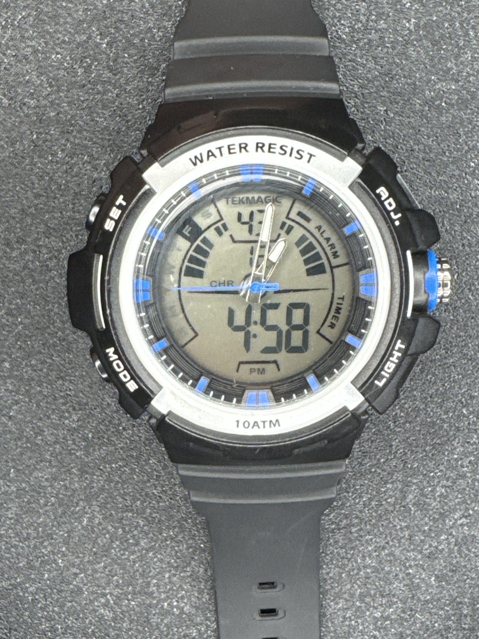 TEKMAGIC Mens Digital Watch Blue Black D08902