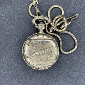 American History Pocket Watch Wind Up Mechanical