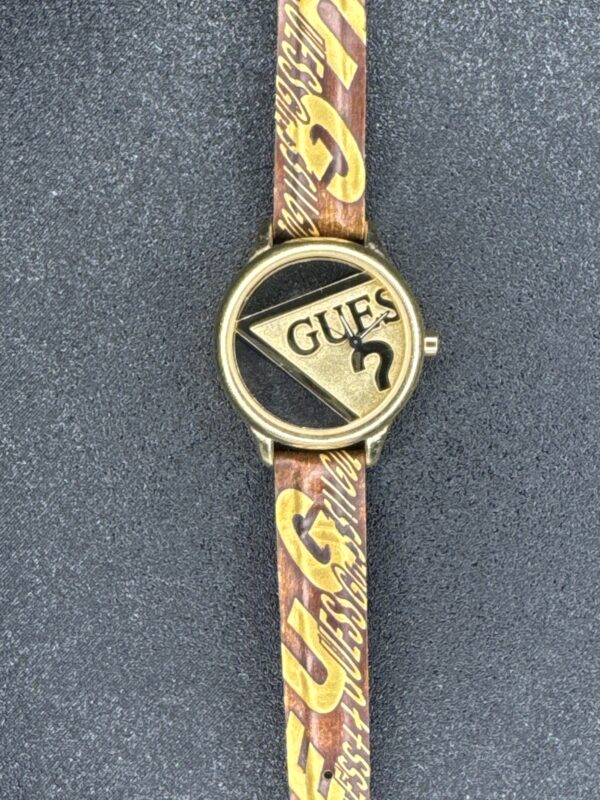 Guess See Through Quarts Watch Leather Band